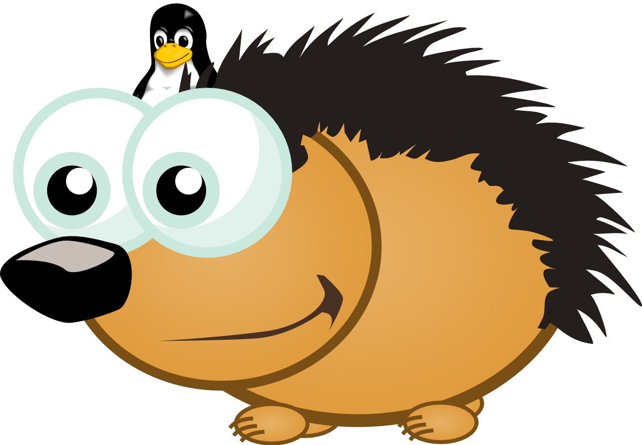 PNG obrázek tučňáka na ježkovi